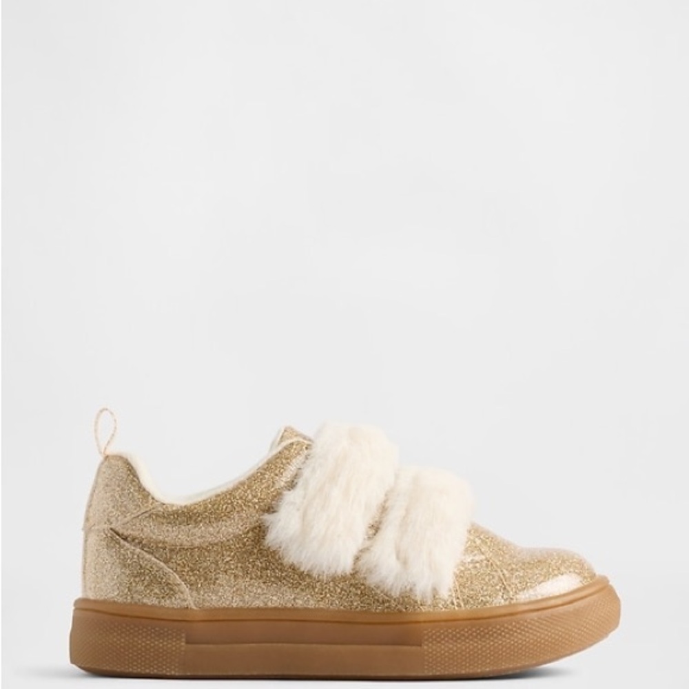 NEW Toddler Vegan Fur Glitter Sneakers
